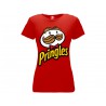 T-Shirt Pringles Logo Donna, cotone 100%. Prodotto originale venduto su licenza.