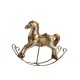 Cavallo resina a dondolo con dettagli bronzo assort. 2 CM 23