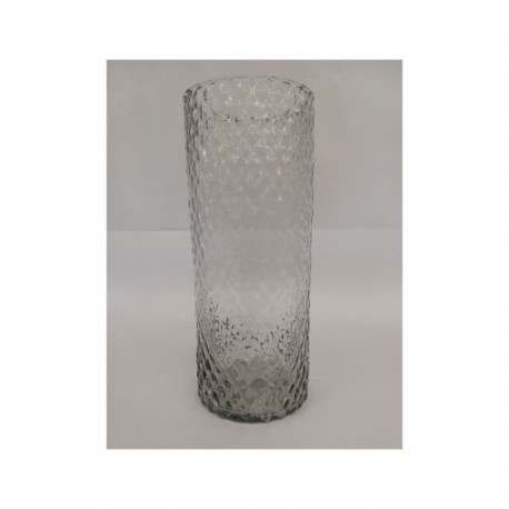 Vaso vetro diamante.DIAM.10 H.25CM