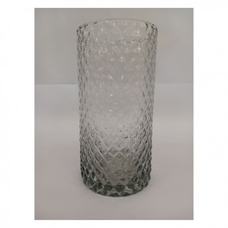 Vaso vetro diamante.DIAM.10 H.20CM