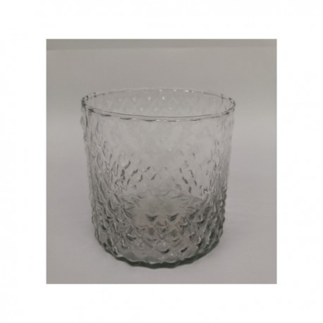 Vaso vetro diamante.DIAM.10 H.10CM