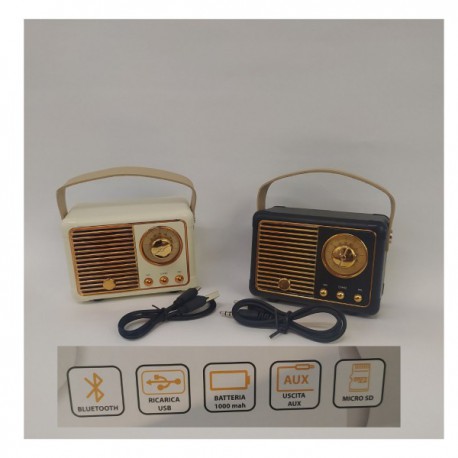 Cassa vintage bluetooth.MIS.10 X 6,5CM