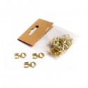 SET24PZ Numero 50 plastica colore ORO.MIS..2,5x1,5CM