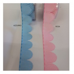 Margherita porta confetti in cotone a scacchi MM.50 MT.25 -CONFEZIONI:95-