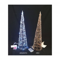 Albero metallo con 30 led.ASS.2 DIAM.16X H60CM