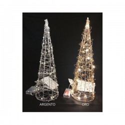 Albero metallo con 20 led.ASS.2 DIAM.12 H40CM